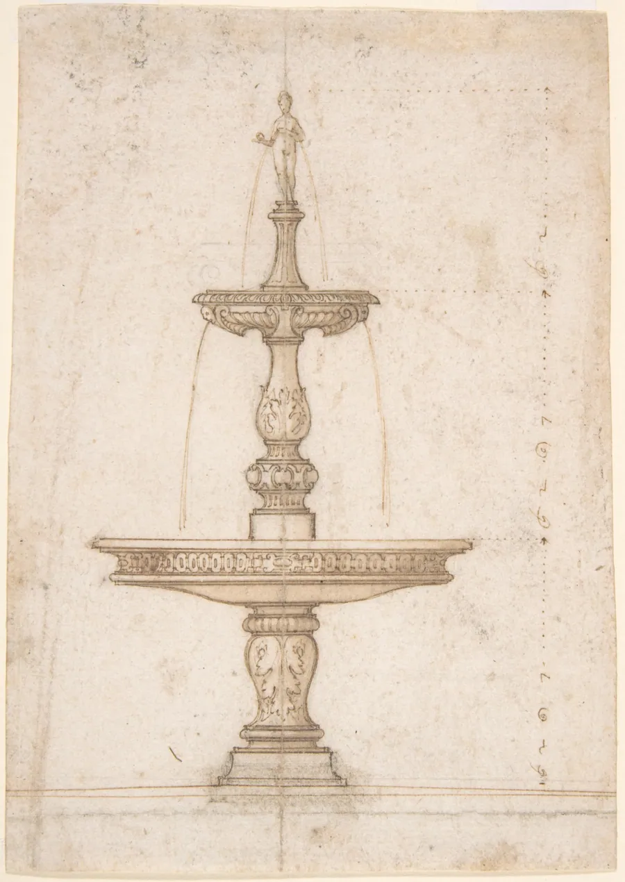 Design for a Table Fountain by Hans Holbein the Younger