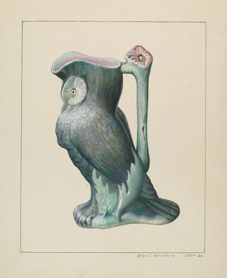 Owl Pitcher by Amos C. Brinton