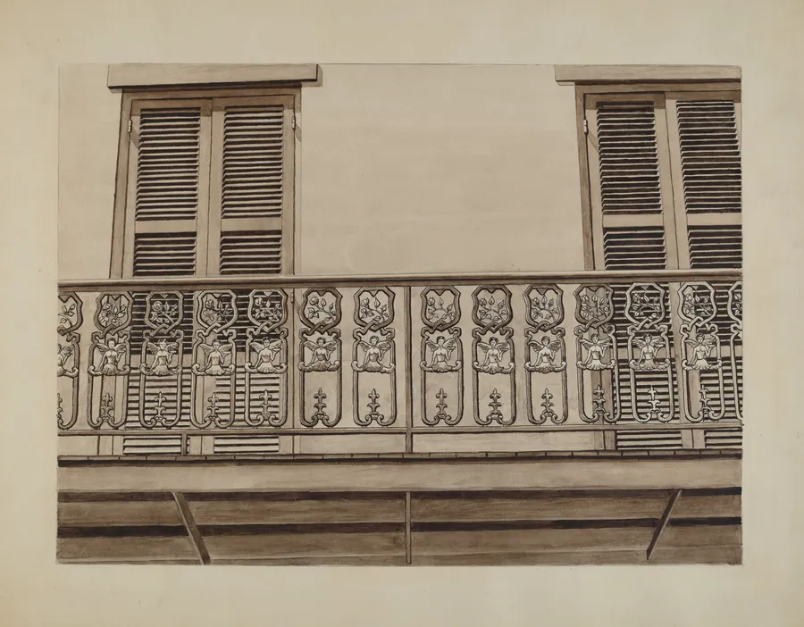 Cast Iron Balcony Rail by Lucien Verbeke