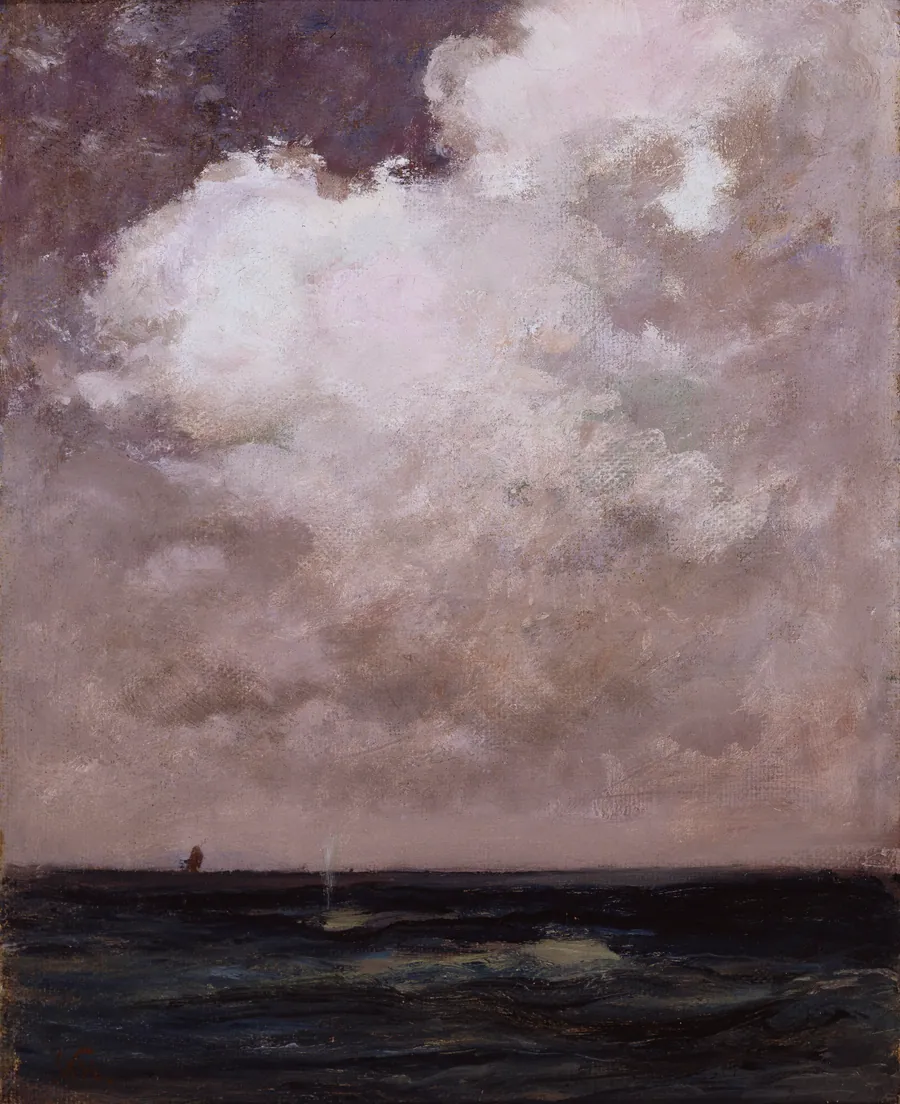 The Spouting Whale by William Morris Hunt, born Brattleboro, VT 1824-died Appledore, NH 1879