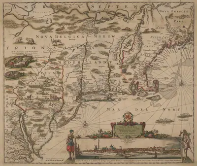 Novi Belgii Novaeque Angliae nec non Pennsylvaniae et partis Virginiae tabula multis in locis emendata