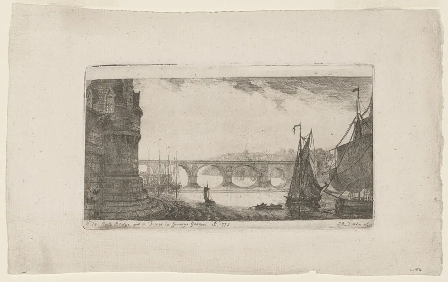 Perth Bridge by John Clerk, of Eldin