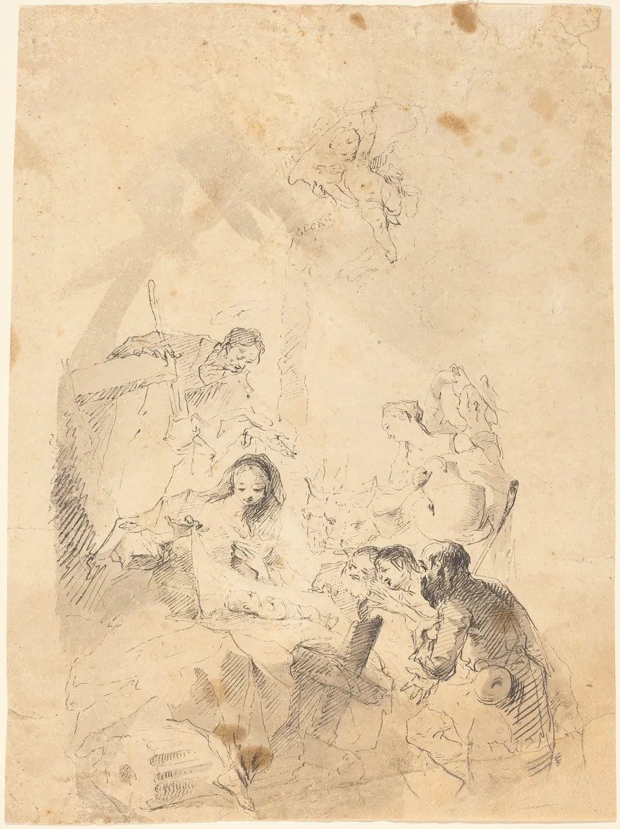 The Adoration of the Shepherds by Franz Anton Maulbertsch