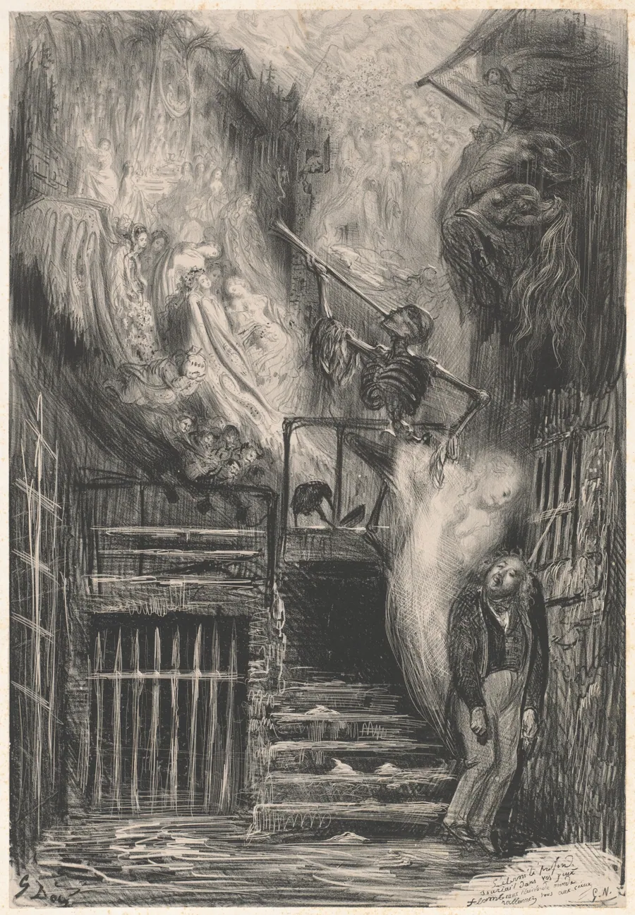 Rue de la Vieille lanterne (The Suicide of Gérard de Nerval) by Gustave Doré