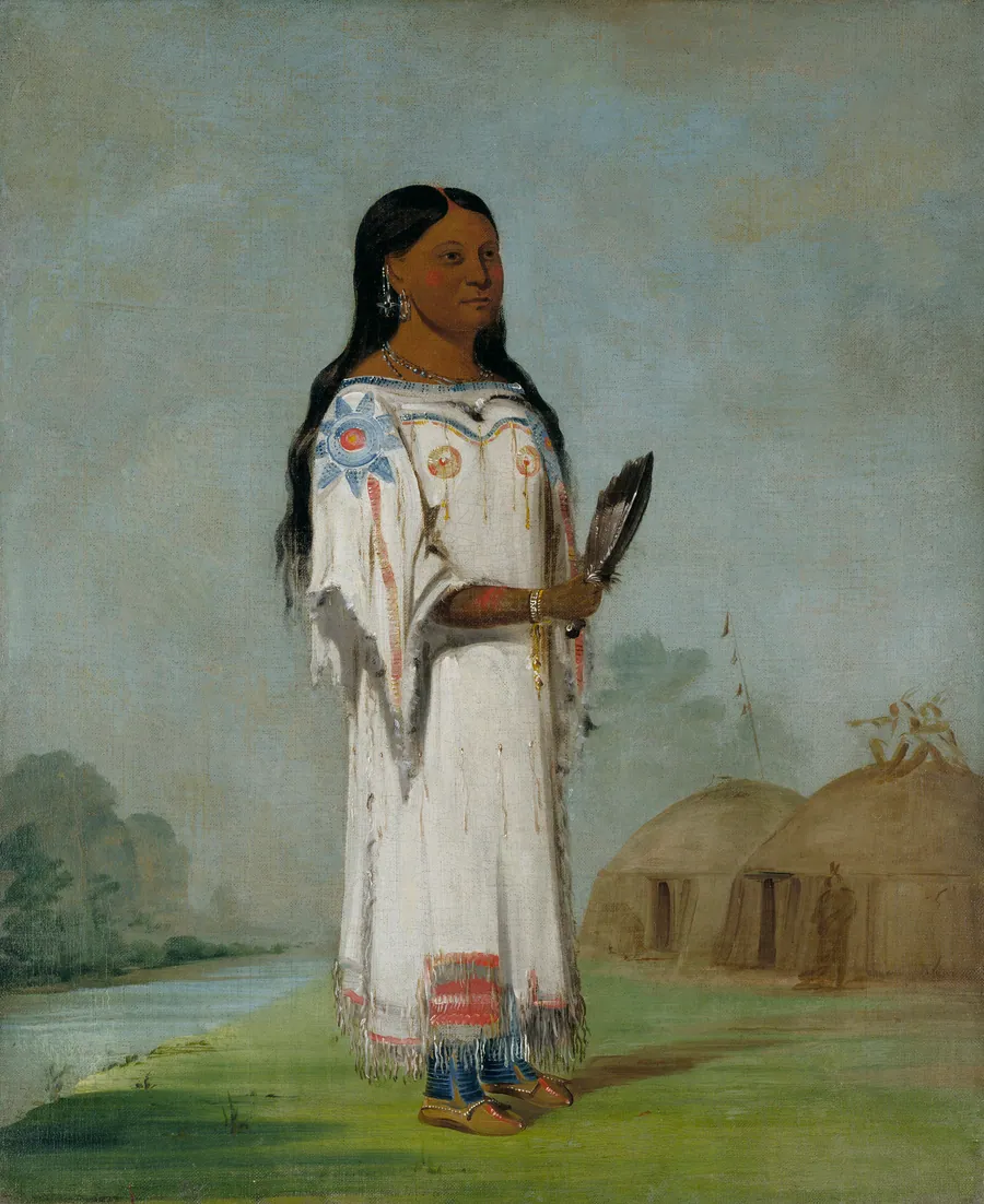 Seet-sé-be-a, Midday Sun, a Pretty Girl by George Catlin, born Wilkes-Barre, PA 1796-died Jersey City, NJ 1872