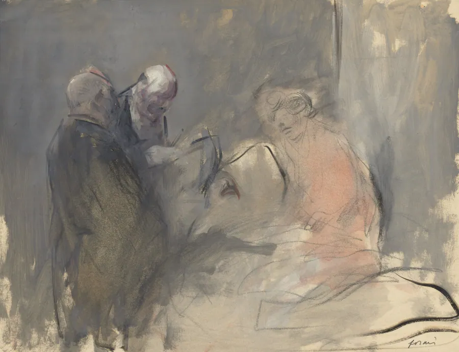 In the Hospital (recto) by Jean Louis Forain