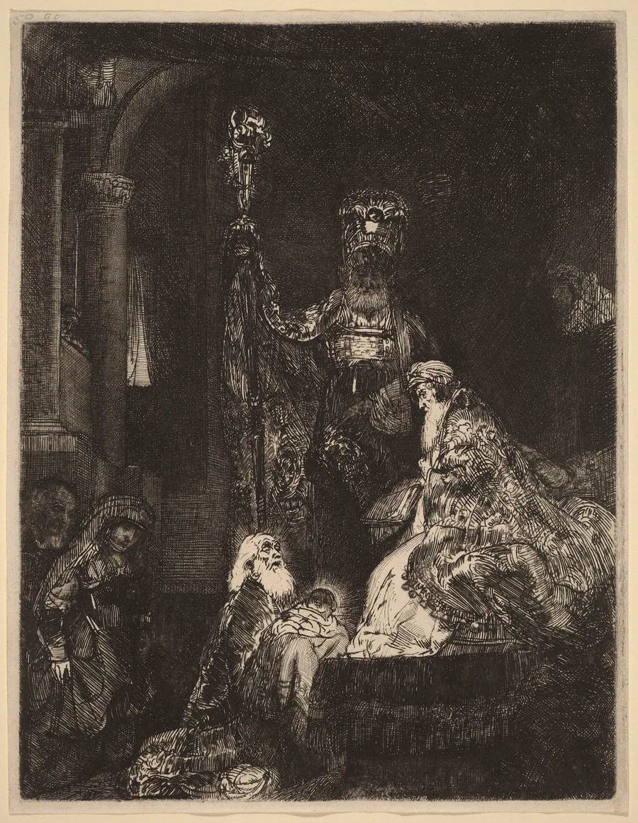 The Presentation in the Temple in the Dark Manner by Rembrandt van Rijn
