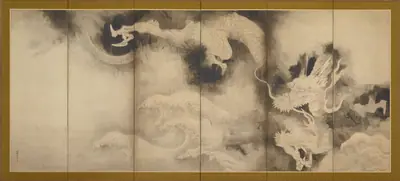 Dragons and Clouds 雲龍図屏風 (右隻)