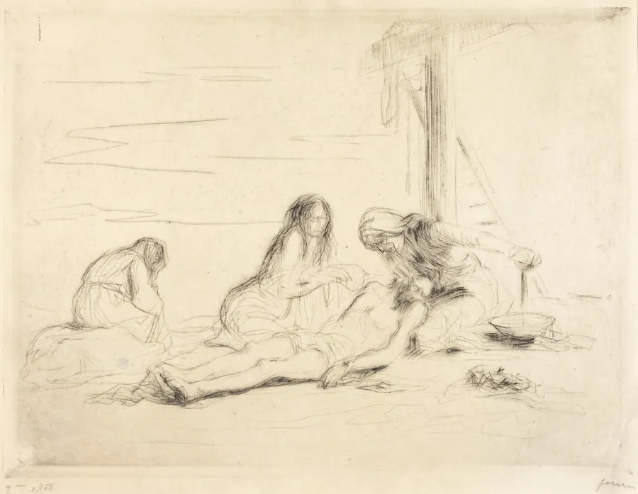 Pietà (1ère planche) (Pietà) (first plate) by Jean-Louis Forain