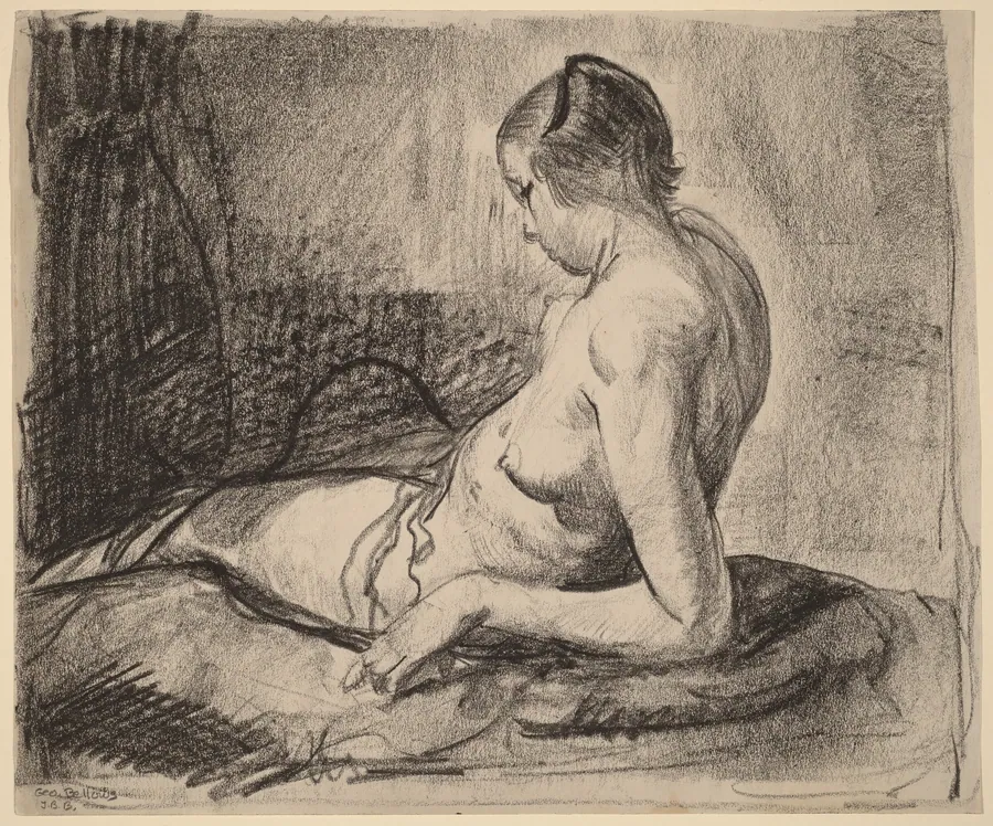 Nude Girl Reclining by George Bellows
