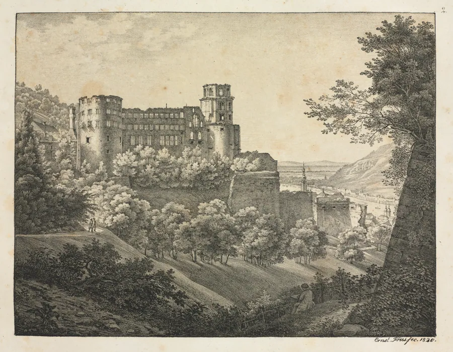 Six Views of Heidelberg Castle: Towards Northeast by Ernst Fries
