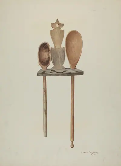 Wooden Spoon Rack