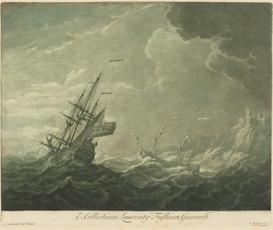 Shipping Scene from the Collection of Lawrence Fashion by Elisha Kirkall
