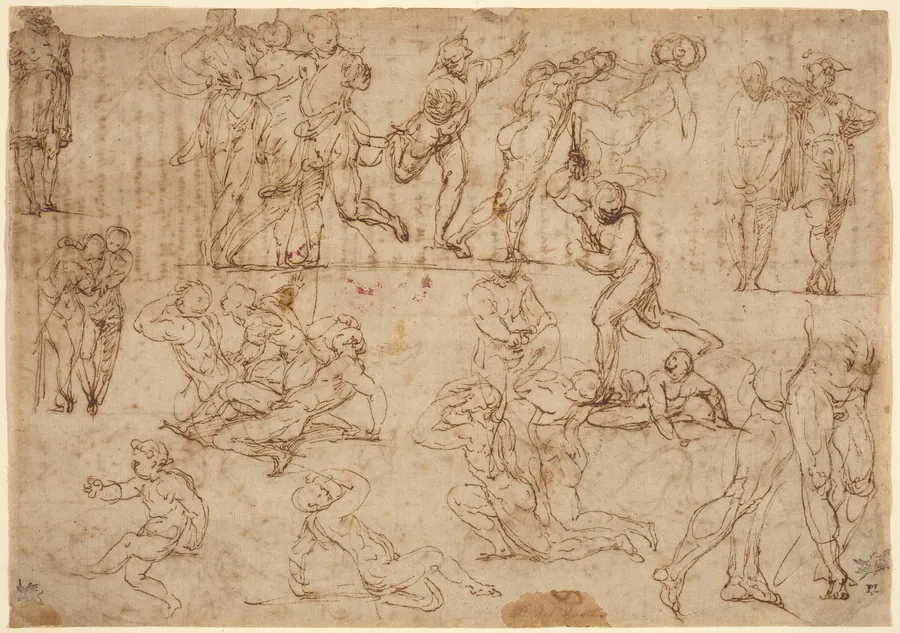 Figure Studies [recto] by Perino del Vaga