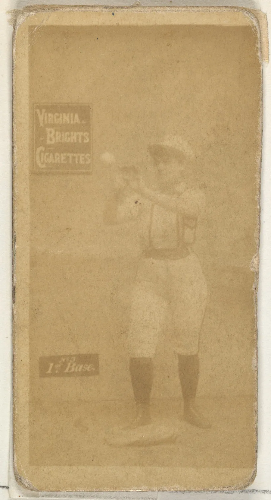 1st Base, from the Girl Baseball Players series (N48, Type 2) for Virginia Brights Cigarettes by Allen & Ginter