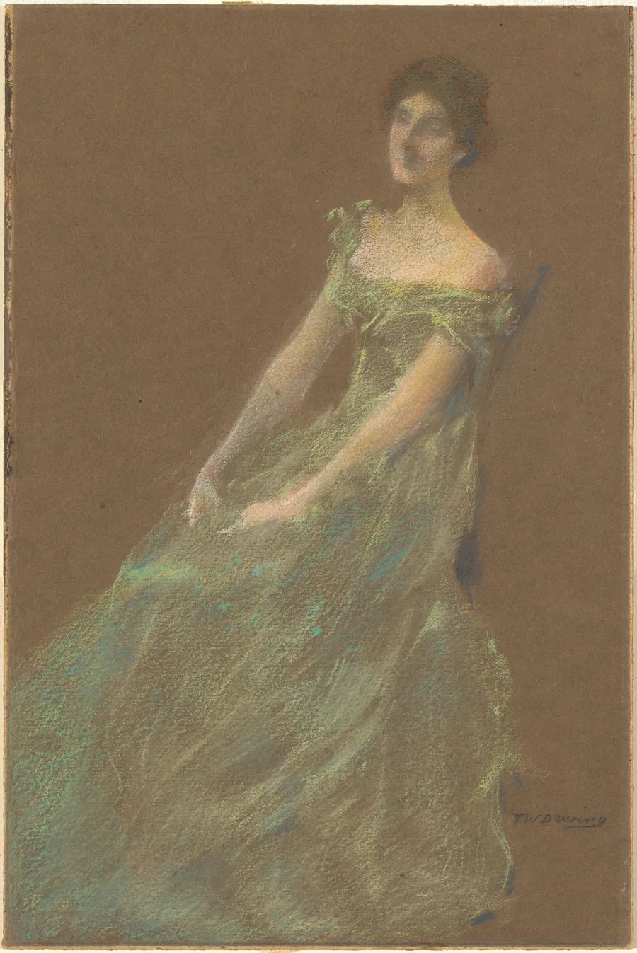 The Green Dress by Thomas Wilmer Dewing