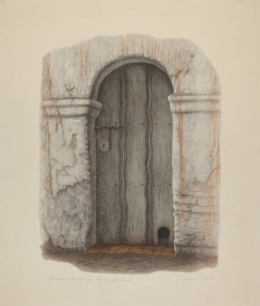 Mission Door San Juan by June Dale
