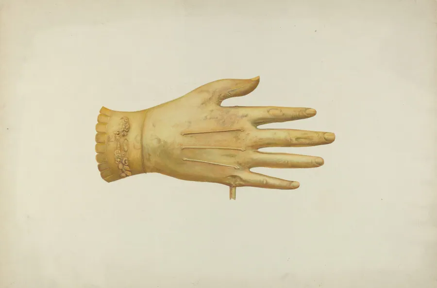 Metal Weather Vane: Glove by Harriette Gale