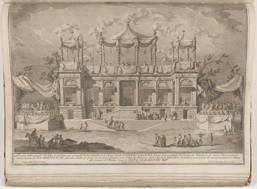The Seconda Macchina for the Chinea of 1770: The Fish Market Portico by Giuseppe Vasi