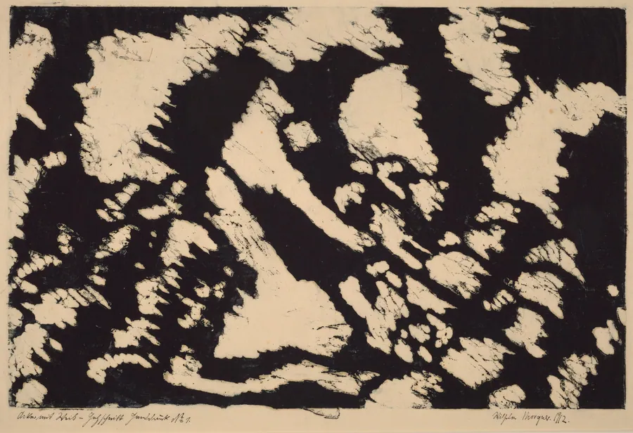 Acker mit Weib (Woman in a Field) by Wilhelm Morgner