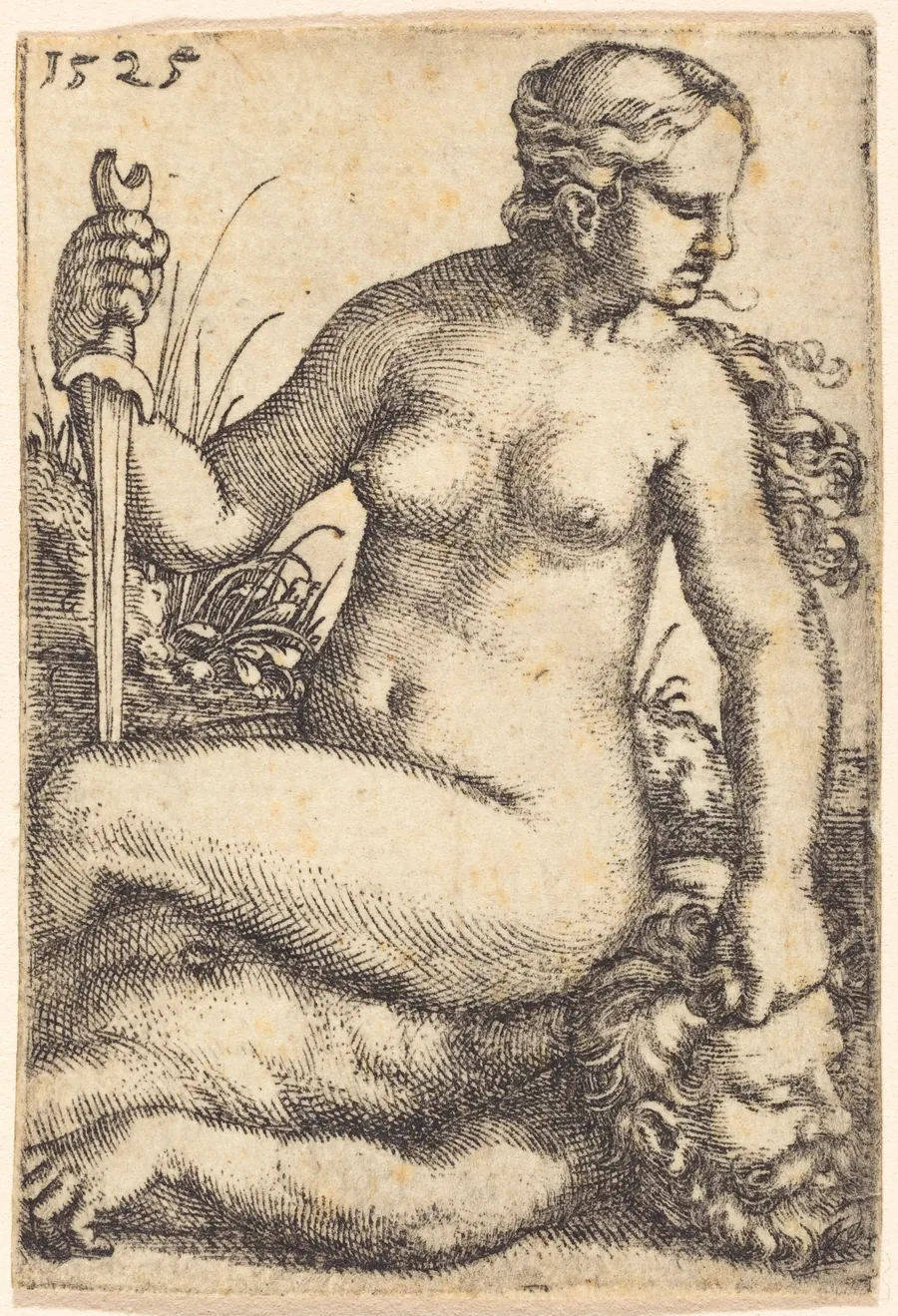 Judith Seated on the Body of Holofernes by Barthel Beham