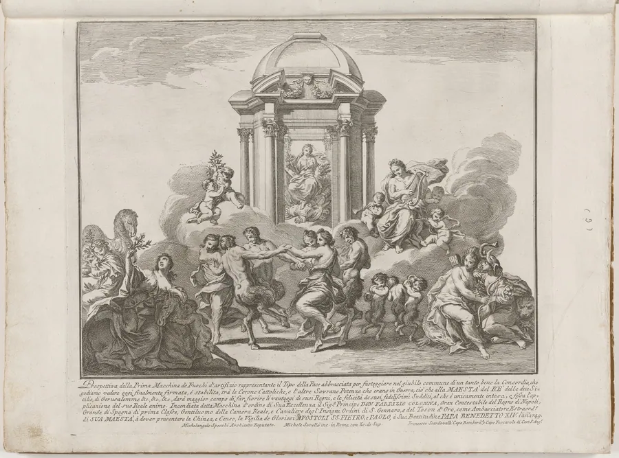 The Prima Macchina for the Chinea of 1749: The Temple of Peace by Miguel de Sorellò