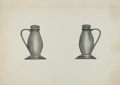 Pewter Salt and Pepper Shakers