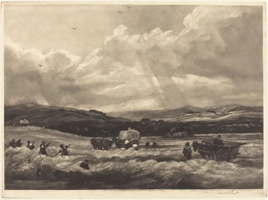 Hayfield in Yorkshire by Frank Short