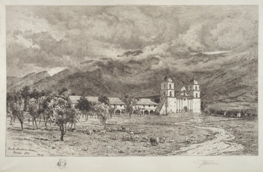 Santa Barbara Mission by Peter Moran