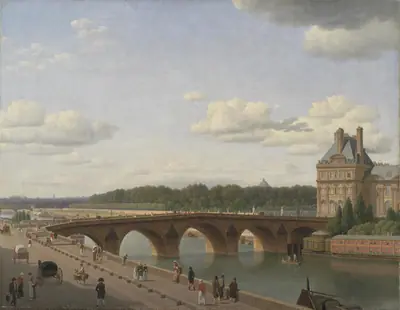 Udsigt ved Pont Royal fra Quai Voltaire i Paris