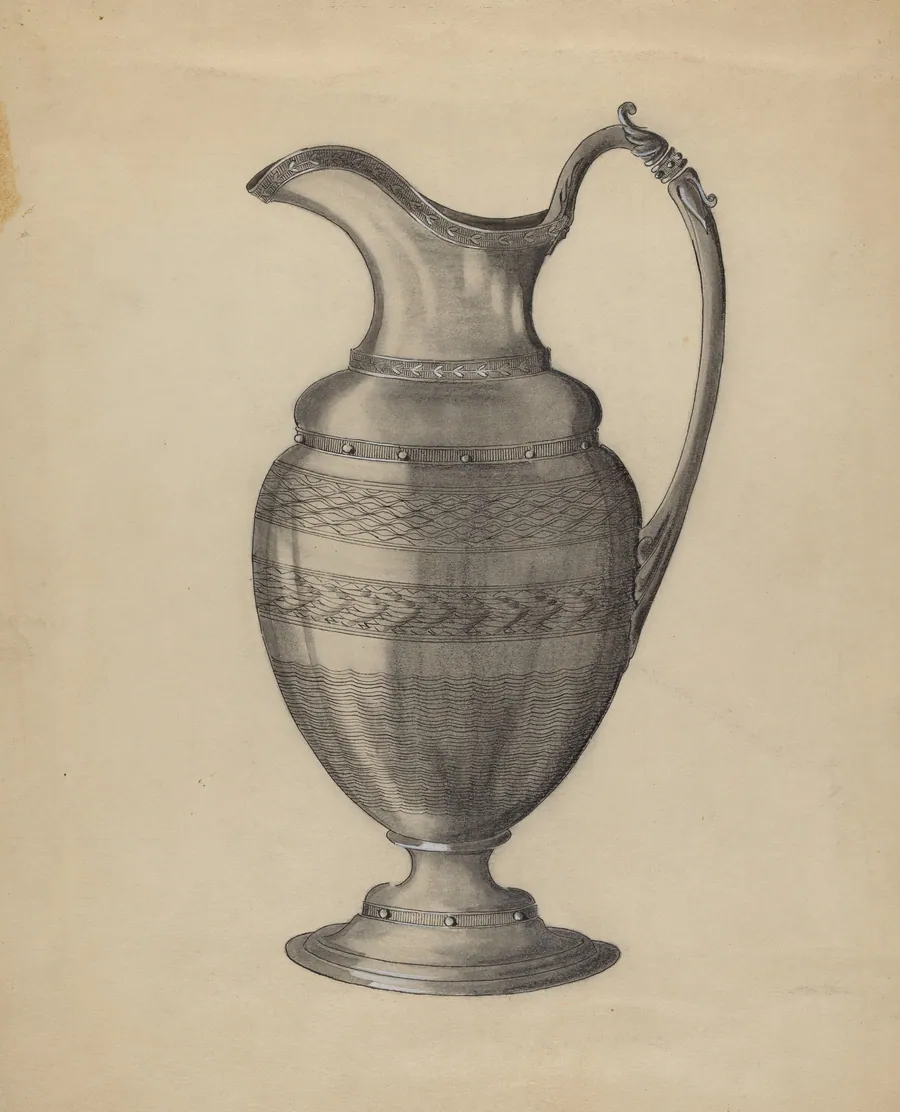 Pewter Pitcher by Gertrude Schmidt