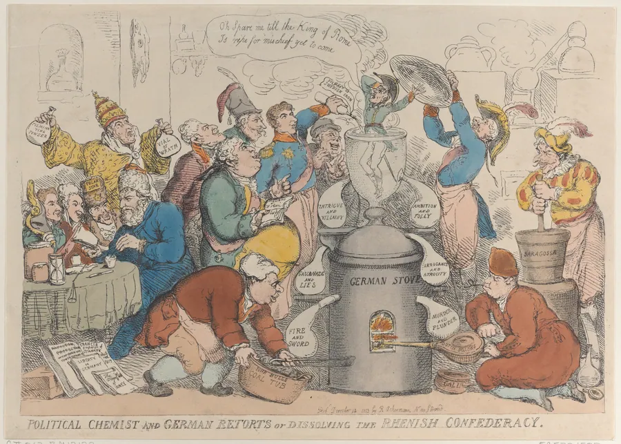 Political Chemist and German Retorts or Dissolving the Rhenish Confederacy by Frederick William III, King of Prussia