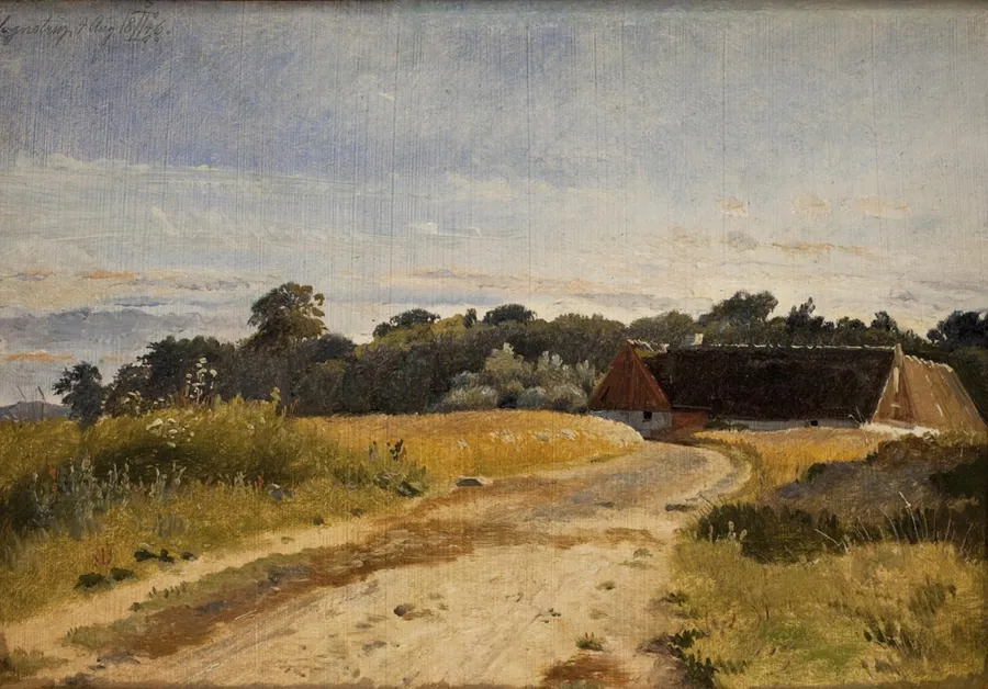 Et boelsted ved Lodskov nær Vognserup. Studie by Johan Thomas Lundbye
