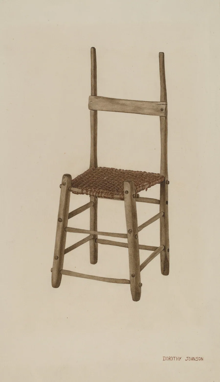 Rope Bottom Chair by Dorothy Johnson