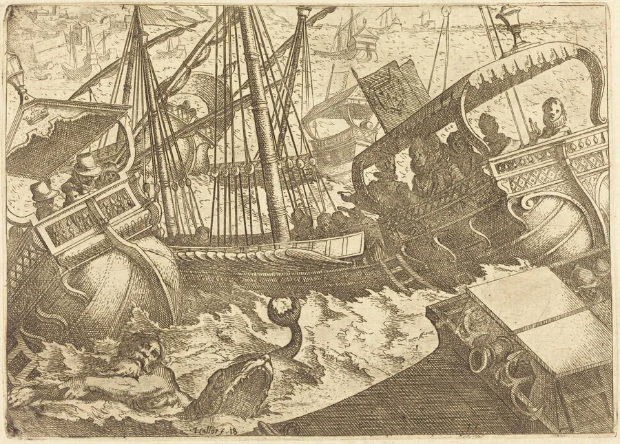 Storm off the Coast of Barcelona by Jacques Callot