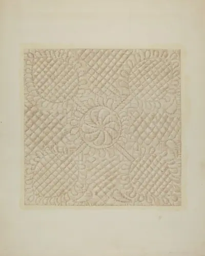 Detail of Quilt - Tulip Pattern