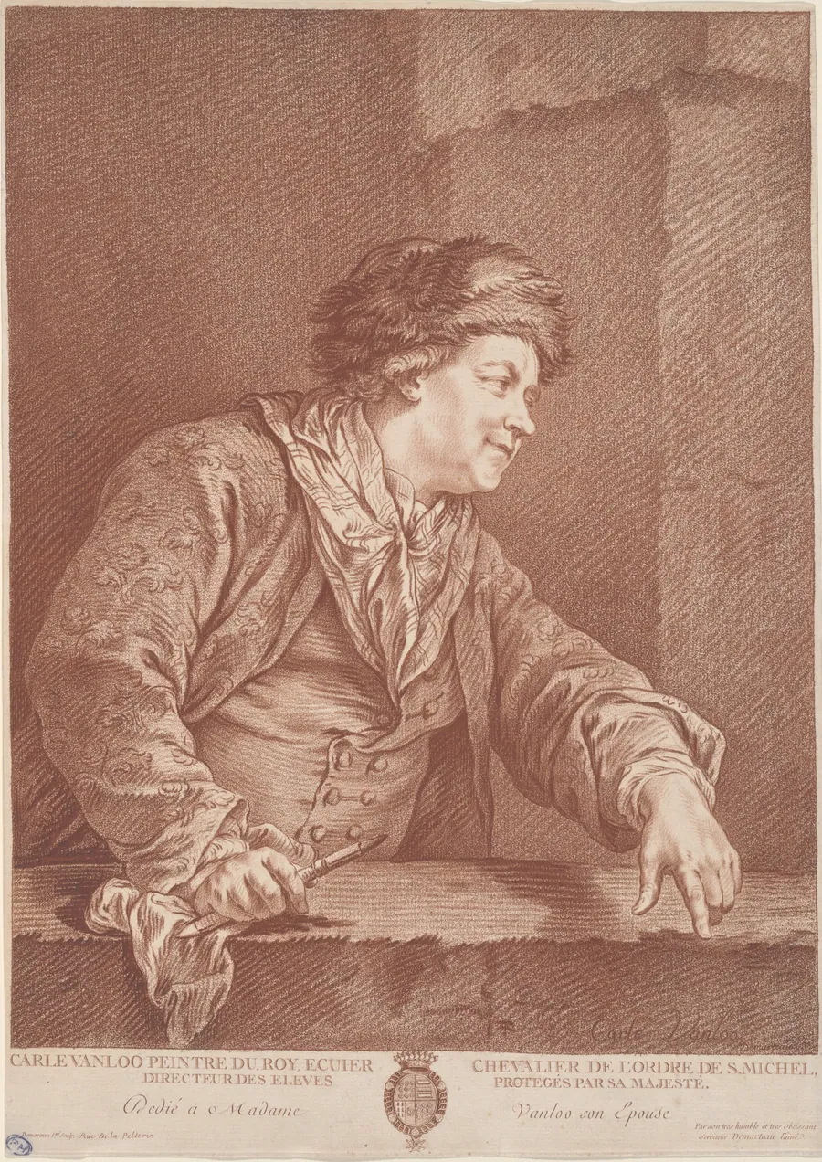 Carle Van Loo by Gilles Demarteau the Elder