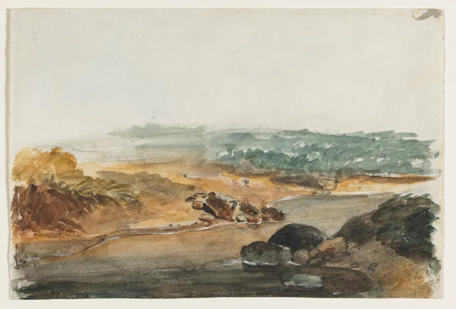 Landscape (recto) by Antoine-Louis Barye