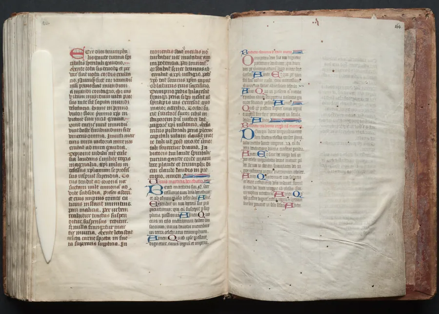 The Gotha Missal:  Fol. 164r, Text by Master of the Boqueteaux