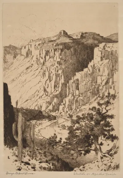 Sketch on Apache Trail, Arizona