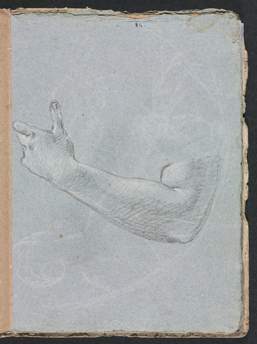 Verona Sketchbook: Left arm and hand (page 47) by Francesco Lorenzi