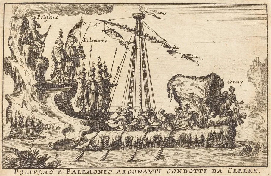Polifemo e Palemonio Argonauti condotti da Cerere by Balthasar Moncornet