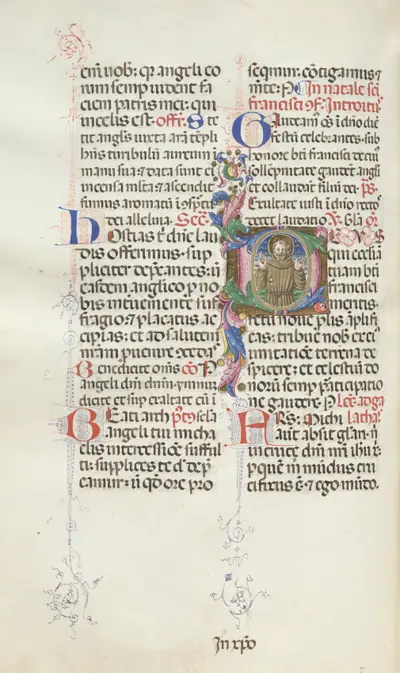 Missale: Fol. 318v: Saint Francis