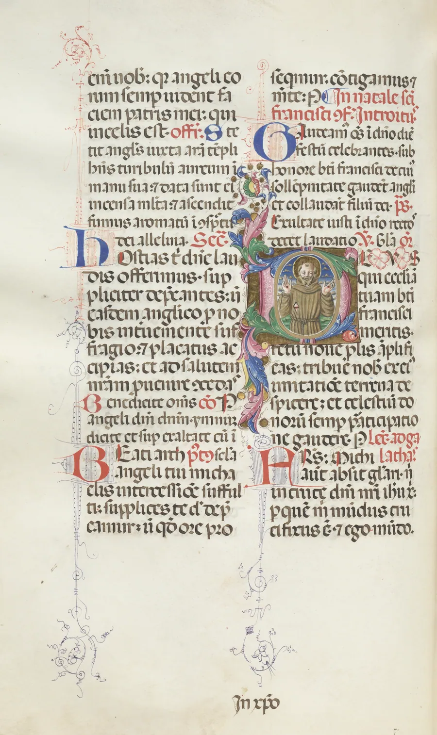 Missale: Fol. 318v: Saint Francis by Giapeco Caporali