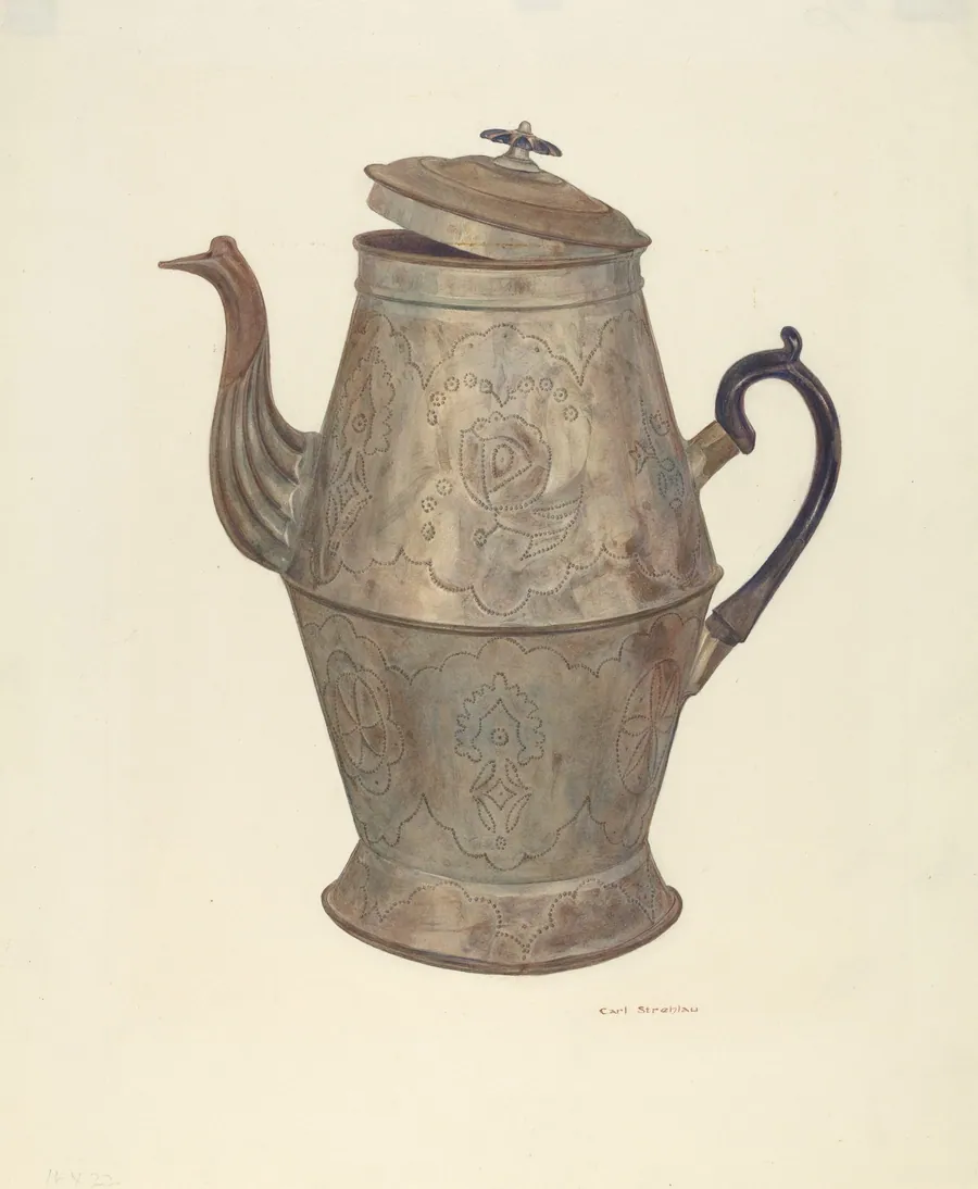 Tin Coffee Pot by Carl Strehlau