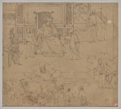 Album of Daoist and Buddhist Themes: Kings of Hells: Leaf 33