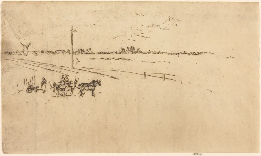 Railway Station, Voves by James McNeill Whistler