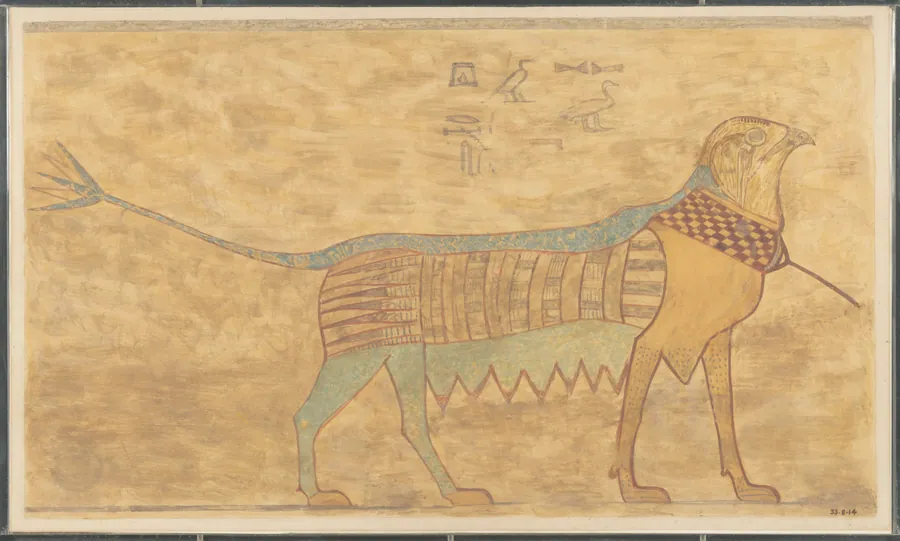 Detail of a Griffin, Tomb of Khety by Nina de Garis Davies