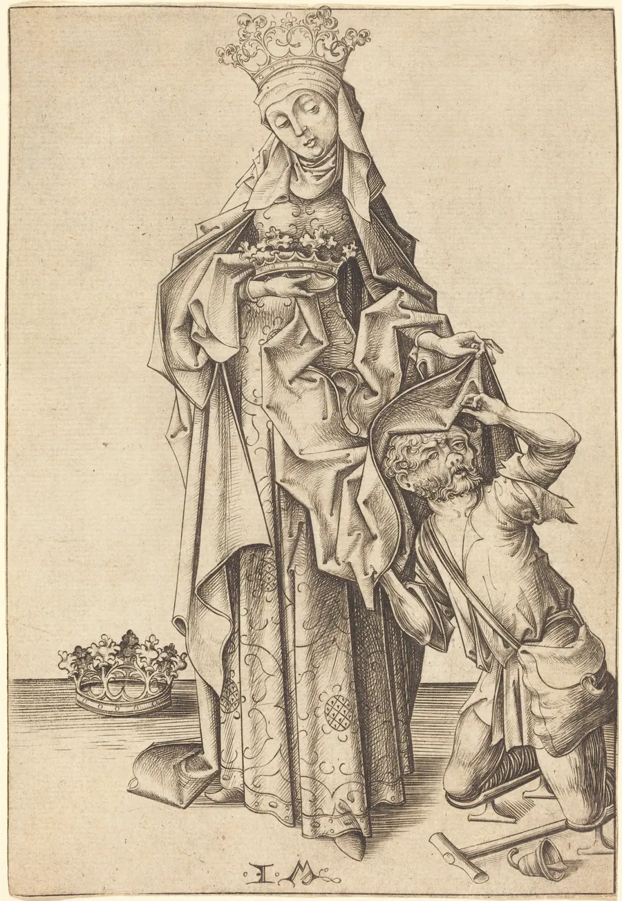 Saint Elizabeth of Thuringia by Israhel van Meckenem