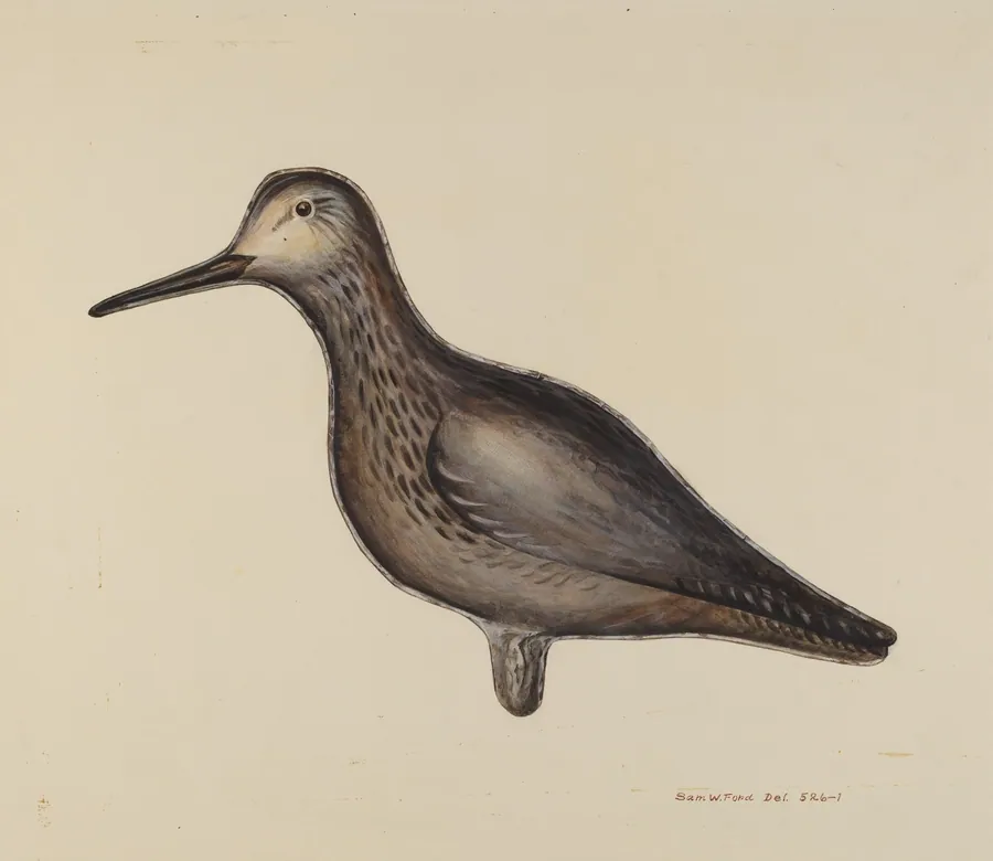 Greater Yellow Leg Decoy by Samuel W. Ford